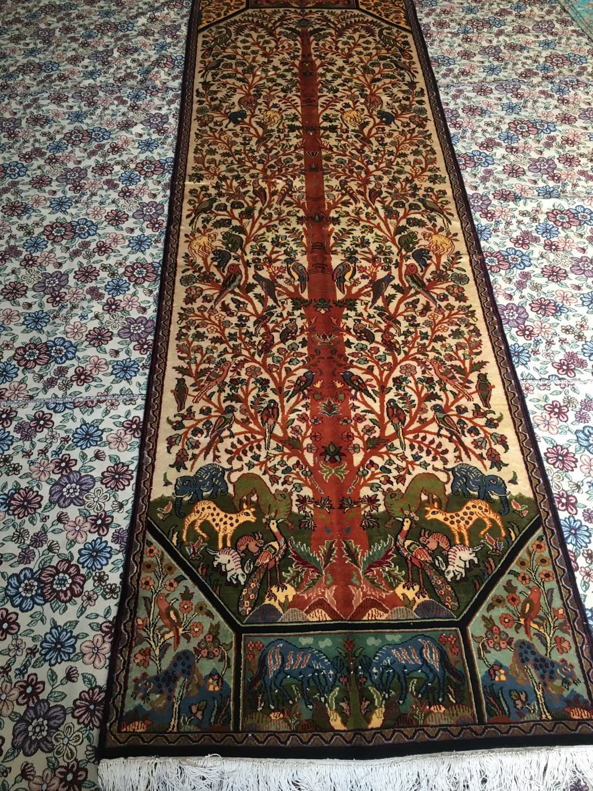 Tree of life runner with animals