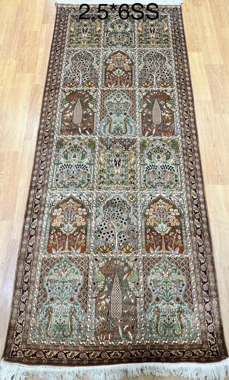 2.5x6 silk on silk garden-panel runner